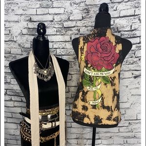 Xs “extra small”  bleached 2pac graphic tank top.